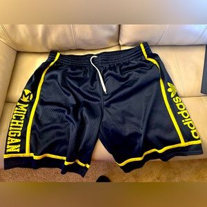 Gently used Michigan Addidas shorts